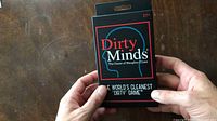 Front of sealed Dirty Minds game box