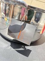 stock pot exterior showing brand tag