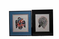 Both framed prints side by side
