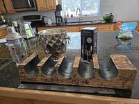 Group shot of all barware items on countertop