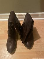 Front view of both boots standing upright