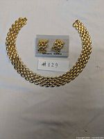 Necklace and earrings full view