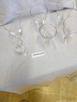 Top view showing all six clear stemware pieces