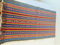 Close top section illustrating color palette and weave