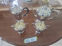 Full four-piece silver-plated tea and coffee set