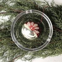 Top view showing clear crystal ashtray