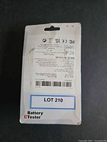 Back of blister package with text and lot sticker