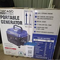 Front of retail box showing generator image and key specs