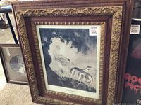 Front view showing print subject and full ornate frame