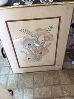 Full view of framed poppies print