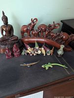 All figurines grouped on tabletop
