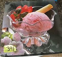 Box front showing dessert bowl image indicating style and design