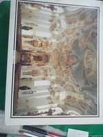 Puzzle box lid showing church interior image