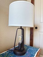 Lamp unlit showing full design with shade