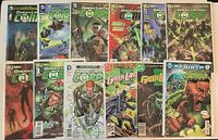 All twelve comic books laid out, full front covers visible