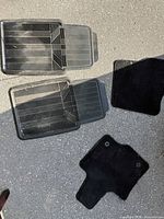 Overview of all four mats on pavement