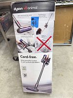 Retail box front showing Dyson V8 Animal model