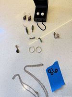 All jewellery pieces laid out on counter