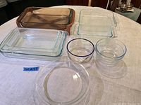 Complete set arranged on table showing all nine pieces