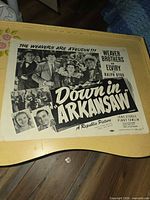 Lobby card showing Weaver brothers and film title block