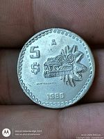 Obverse showing 5$ Quetzalcoatl design, date 1980, mint mark