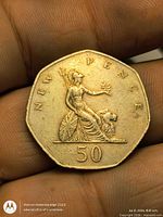 Reverse side Britannia design and denomination