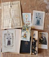 Overall contents of communion kit laid out