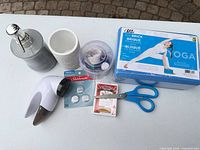 All items arranged on table showing overall lot