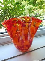 Front view showing full vase shape and color pattern