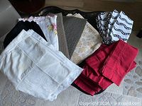 All table linens, placemats and napkins grouped together