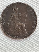 Reverse side showing Britannia and date