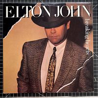 Front cover of Elton John Breaking Hearts LP