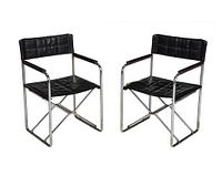 Full view of both director’s chairs side by side