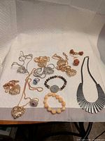 Group shot of all costume jewelry pieces laid out