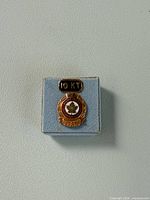 Pin in presentation box showing overall appearance
