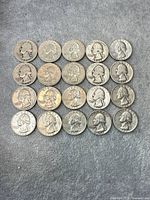 All 20 quarters obverse side displayed