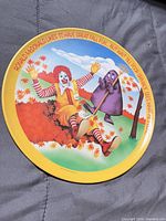 Front view of plate showing full graphic