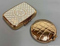 Top view of both compacts closed