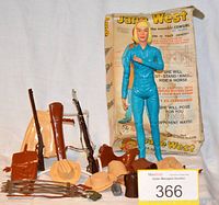 Jane West doll set with all accessories and original box shown