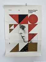 Full frontal view of screenprint poster showing design and text