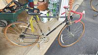 Full view of Bridgestone Kabuki road bike in garage