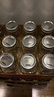 Box of twelve Bernardin 1 L jars with lids