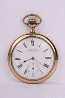 Front view showing dial, hands, case bezel