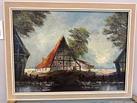 Front view of framed painting