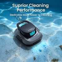 Aiper Scuba SE pool cleaner underwater demonstrating cleaning performance