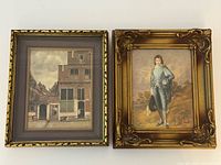 Front view of both framed prints showing artwork and frames