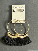 Front view of earrings on retail card