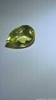 Full view of pear-cut lemon citrine