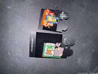 Both pins on cards, full view