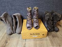 Group shot of all three pairs of boots